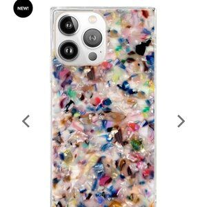 SQUARE® Rainbow Confetti Tortoise Shell iPhone Case